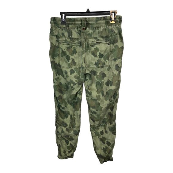 Anthropologie Green Camo Camouflage Leda Utility Joggers Lyocell - Picture 6 of 14